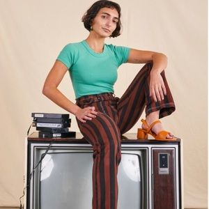 Big Bud Press Black Striped Work Pants - Fudgesicle Brown (Size M)